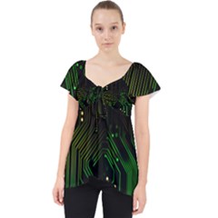 Circuits Circuit Board Green Technology Lace Front Dolly Top by Ndabl3x