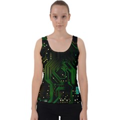 Circuits Circuit Board Green Technology Velvet Tank Top by Ndabl3x