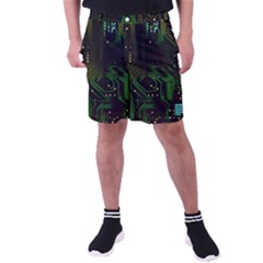 Circuits Circuit Board Green Technology Men s Pocket Shorts by Ndabl3x