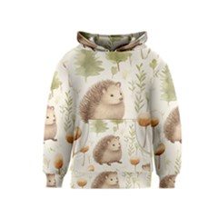 Hedgehog Mushroom Kids  Pullover Hoodie by Ndabl3x