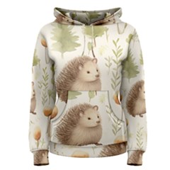 Hedgehog Mushroom Women s Pullover Hoodie by Ndabl3x