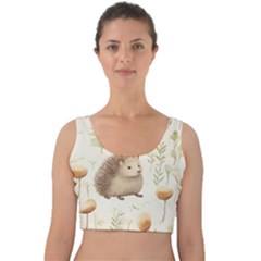 Hedgehog Mushroom Velvet Crop Top by Ndabl3x