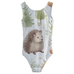 Hedgehog Mushroom Kids  Cut-out Back One Piece Swimsuit by Ndabl3x