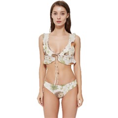 Hedgehog Mushroom Low Cut Ruffle Edge Bikini Set by Ndabl3x