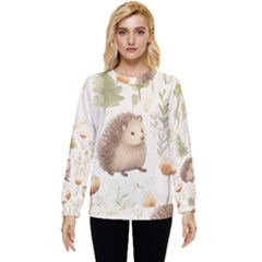 Hedgehog Mushroom Hidden Pocket Sweatshirt by Ndabl3x