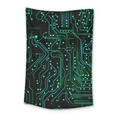 Circuits Circuit Board Green Small Tapestry by Ndabl3x