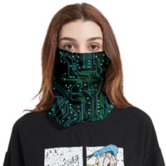 Circuits Circuit Board Green Face Covering Bandana (two Sides) by Ndabl3x