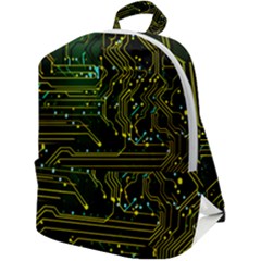 Circuits Circuit Board Yelow Zip Up Backpack by Ndabl3x