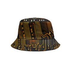 Circuits Circuit Board Orange Technology Bucket Hat (kids) by Ndabl3x