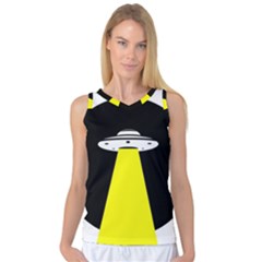 Ufo Flying Saucer Extraterrestrial Women s Basketball Tank Top by Cendanart