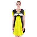 Ufo Flying Saucer Extraterrestrial Short Sleeve V-neck Flare Dress View1