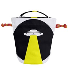 Ufo Flying Saucer Extraterrestrial Drawstring Bucket Bag by Cendanart