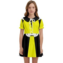 Ufo Flying Saucer Extraterrestrial Kids  Sweet Collar Dress by Cendanart