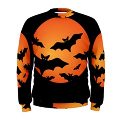 Halloween Bats Moon Full Moon Men s Sweatshirt by Cendanart