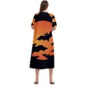 Halloween Bats Moon Full Moon Women s Cotton Short Sleeve Night Gown View4