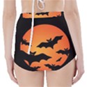 Halloween Bats Moon Full Moon High-Waisted Bikini Bottoms View2