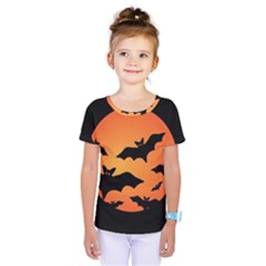 Halloween Bats Moon Full Moon Kids  One Piece T-shirt