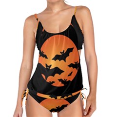 Halloween Bats Moon Full Moon Tankini Set by Cendanart