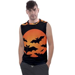 Halloween Bats Moon Full Moon Men s Regular Tank Top by Cendanart