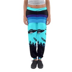 Ufo Alien Night Sky Night Women s Jogger Sweatpants by Cendanart