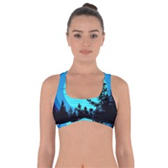 Ufo Alien Night Sky Night Got No Strings Sports Bra by Cendanart