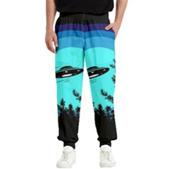 Ufo Alien Night Sky Night Men s Elastic Waist Pants by Cendanart