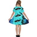 Ufo Alien Night Sky Night Kids  Short Sleeve Tiered Mini Dress View4