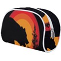 Forest Bear Silhouette Sunset Make Up Case (Medium) View2