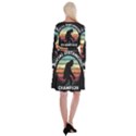 Monster Yeti Social Distance Monkey Long Sleeve Velvet Front Wrap Dress View2