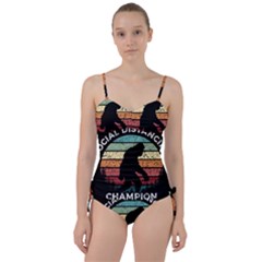 Monster Yeti Social Distance Monkey Sweetheart Tankini Set by Cendanart