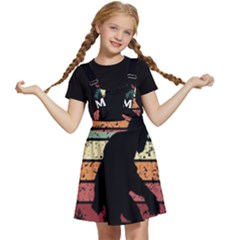 Monster Yeti Social Distance Monkey Kids  Apron Dress by Cendanart