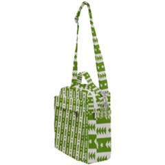 Christmas Green Tree Background Crossbody Day Bag by Cendanart