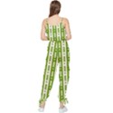 Christmas Green Tree Background Sleeveless Tie Ankle Chiffon Jumpsuit View2