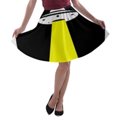 Ufo Flying Saucer Extraterrestrial A-line Skater Skirt