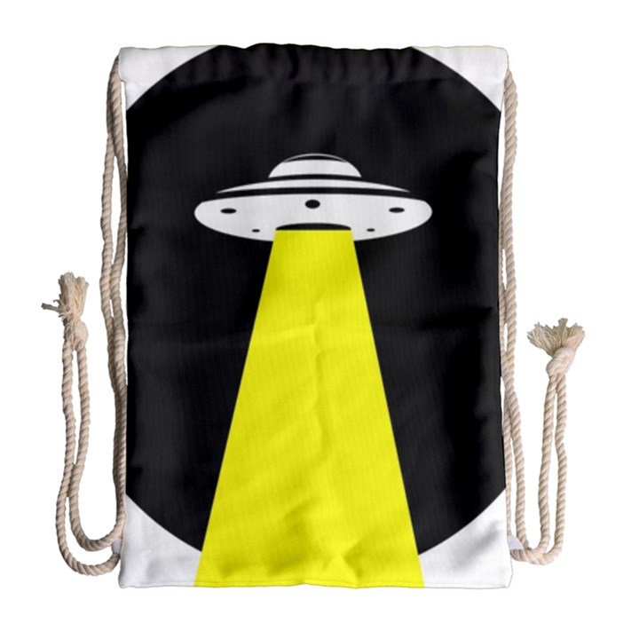 Ufo Flying Saucer Extraterrestrial Drawstring Bag (Large)