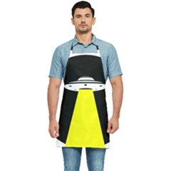 Ufo Flying Saucer Extraterrestrial Kitchen Apron by Cendanart