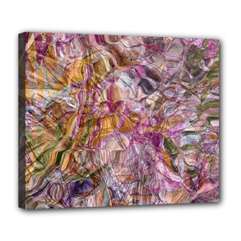 Abstract Flow Vi Deluxe Canvas 24  X 20  (stretched) by kaleidomarblingart