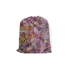 Abstract Flow Vi Drawstring Pouch (medium) by kaleidomarblingart