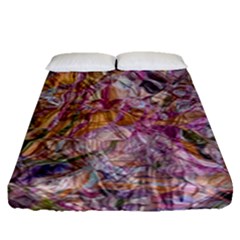 Abstract Flow Vi Fitted Sheet (queen Size) by kaleidomarblingart