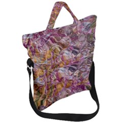 Abstract Flow Vi Fold Over Handle Tote Bag by kaleidomarblingart