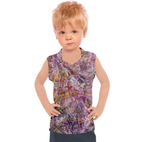 Abstract Flow Vi Kids  Sport Tank Top by kaleidomarblingart