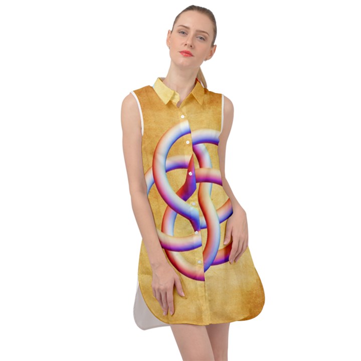 Math prototype Sleeveless Shirt Dress