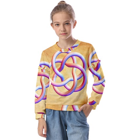 Math Prototype Kids  Long Sleeve T-shirt With Frill  by Ndesign