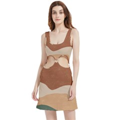 Sunrise Sunset Desert Wall Art Velour Cutout Dress by Bedest