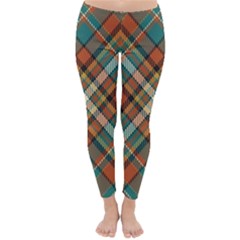 Tartan Scotland Seamless Plaid Pattern Vector Retro Background Fabric Vintage Check Color Square Geo Classic Winter Leggings by Ket1n9