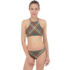 Tartan Scotland Seamless Plaid Pattern Vector Retro Background Fabric Vintage Check Color Square Geo Halter Bikini Set by Ket1n9