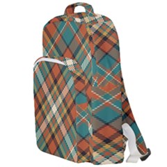 Tartan Scotland Seamless Plaid Pattern Vector Retro Background Fabric Vintage Check Color Square Geo Double Compartment Backpack by Ket1n9