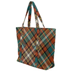 Tartan Scotland Seamless Plaid Pattern Vector Retro Background Fabric Vintage Check Color Square Geo Zip Up Canvas Bag by Ket1n9