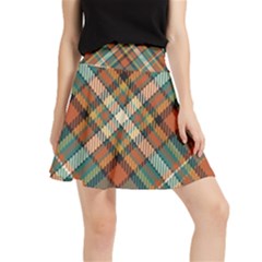 Tartan Scotland Seamless Plaid Pattern Vector Retro Background Fabric Vintage Check Color Square Geo Waistband Skirt by Ket1n9