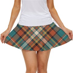 Tartan Scotland Seamless Plaid Pattern Vector Retro Background Fabric Vintage Check Color Square Geo Women s Skort by Ket1n9